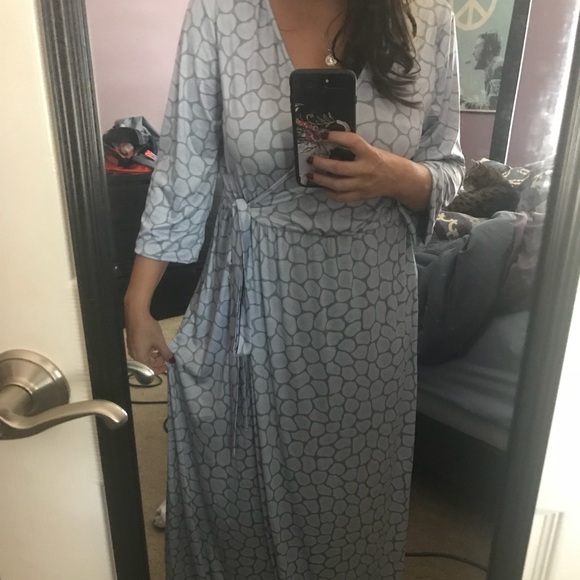 Blue wrap dress - Picture 4 of 4